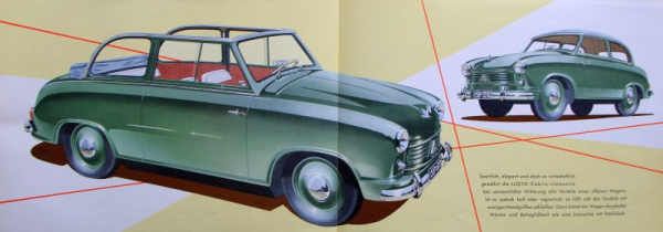 Lloyd Cabrio-Limousine Modelprogram 1954 Carbrochure (10014)